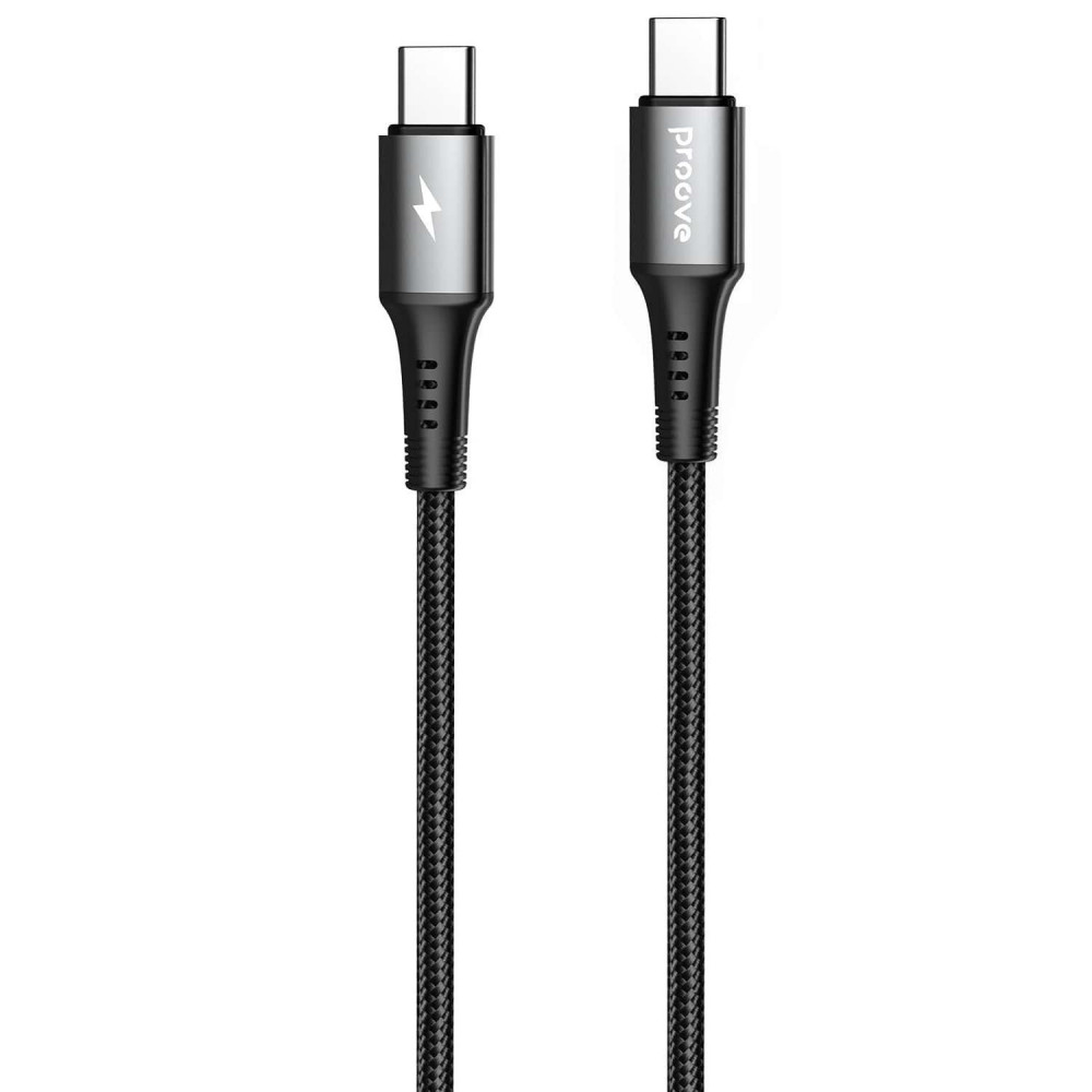 Кабель Proove WireX Type-C to Type-C 60W (2m) black на малюнкі №1