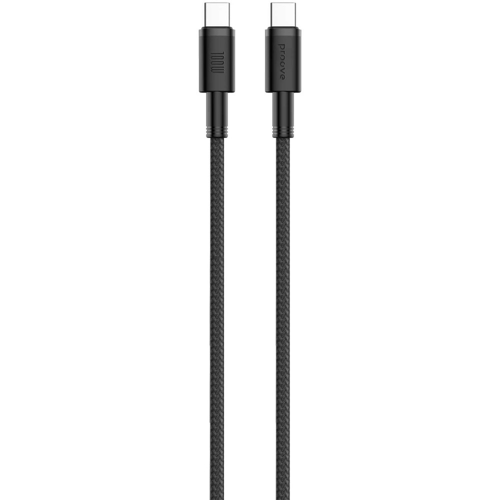 Кабель Proove Nylo Type-C to Type-C 100W (1.5m) black на картинке №1