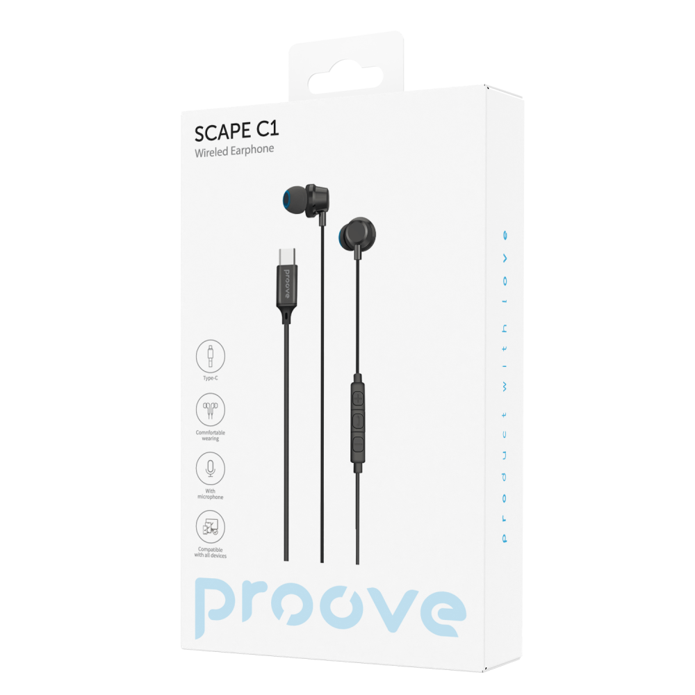 Дротові навушники Proove Scape C1 (Type-C) — Придбати в Україні - фото 1