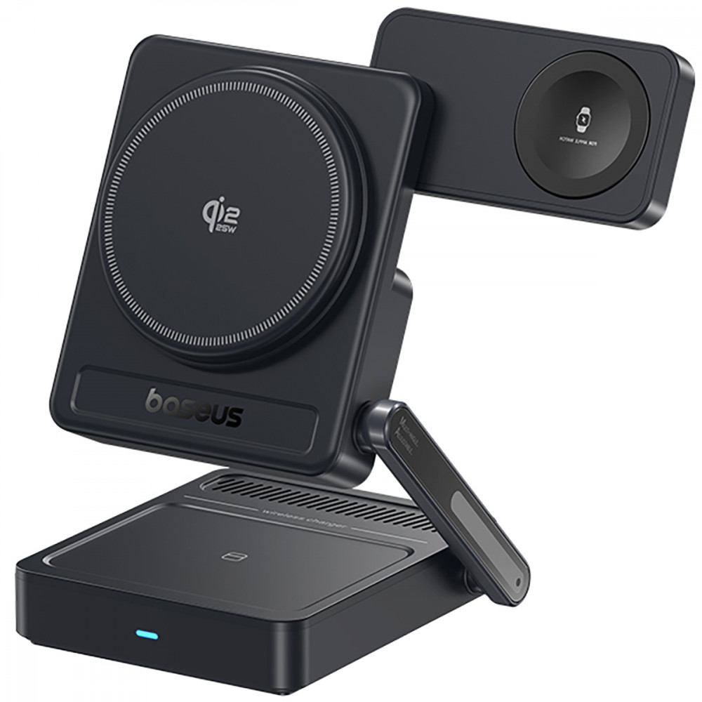 Бездротовий ЗП Baseus PicoGo AF21 3-in-1 Qi2.2 35W (With cable Type-C to Type-C 1m + Power Adapter 45W) — Придбати в Україні