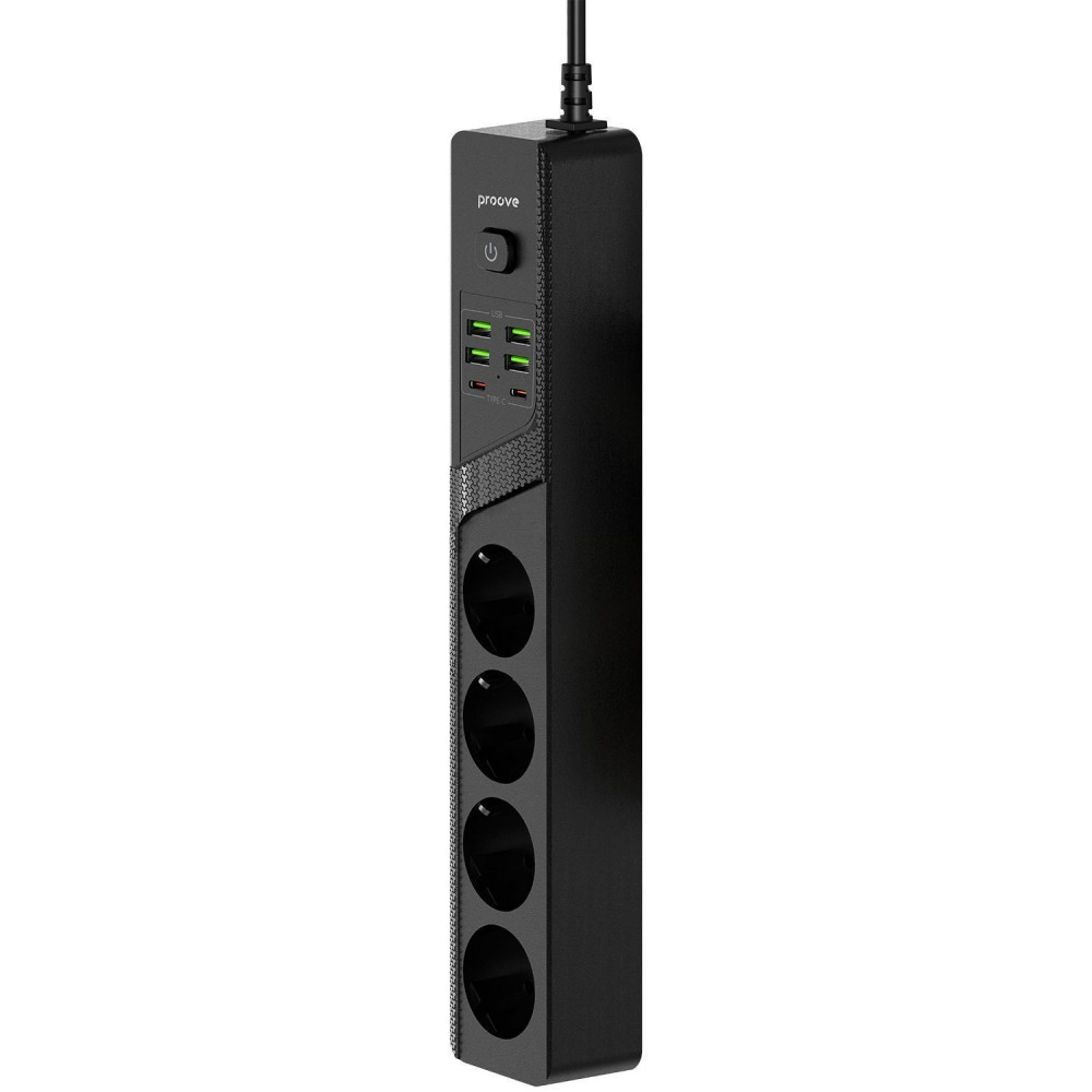 Мережевий фільтр Proove Power Strip P-04 (4 розетки + 4 USB + 2 Type-C) 2М — Придбати в Україні - фото 2