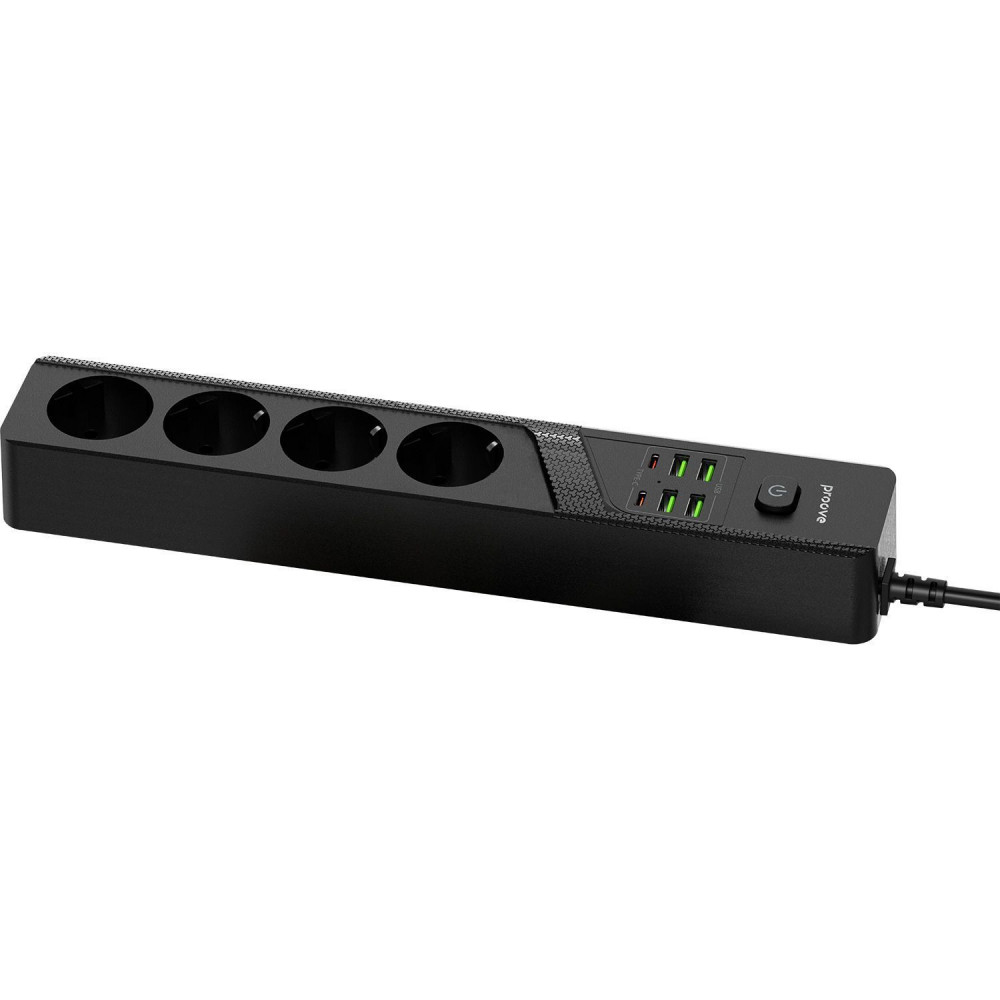 Мережевий фільтр Proove Power Strip P-04 (4 розетки + 4 USB + 2 Type-C) 2М — Придбати в Україні - фото 4