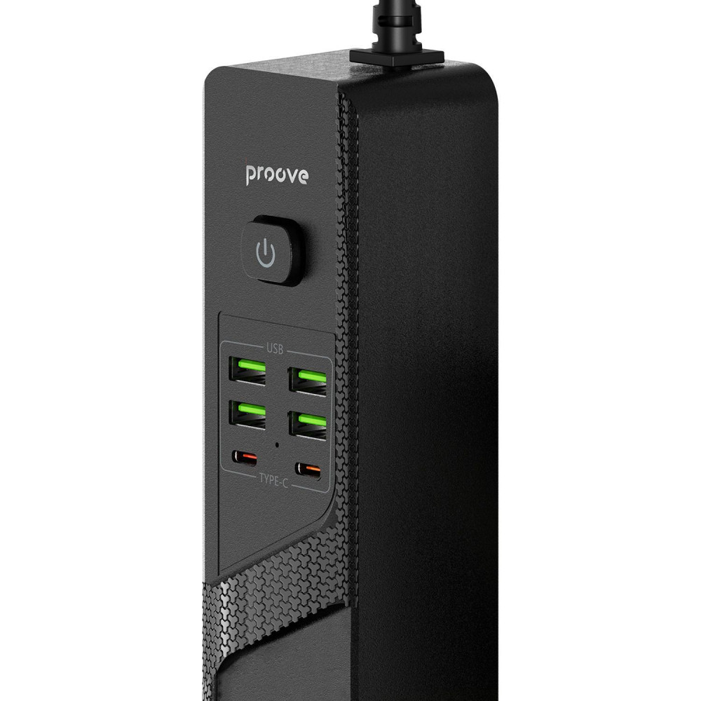 Мережевий фільтр Proove Power Strip P-04 (4 розетки + 4 USB + 2 Type-C) 3M — Придбати в Україні - фото 3
