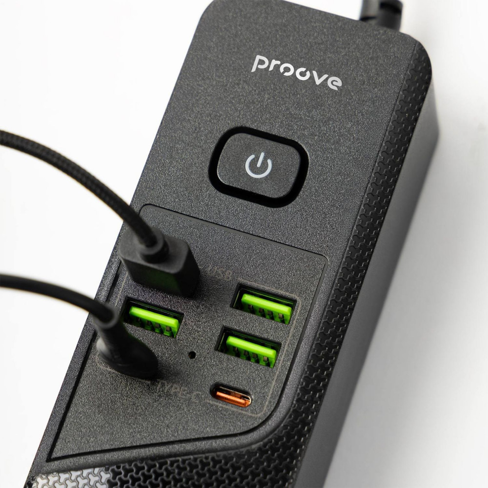 Мережевий фільтр Proove Power Strip P-04 (4 розетки + 4 USB + 2 Type-C) 3M — Придбати в Україні - фото 6