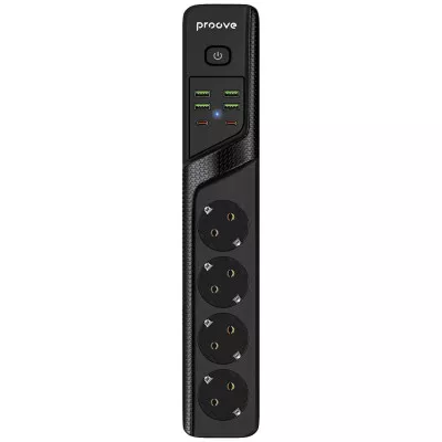 Мережевий фільтр Proove Power Strip P-04 (4 розетки + 4 USB + 2 Type-C) 3M — Придбати в Україні