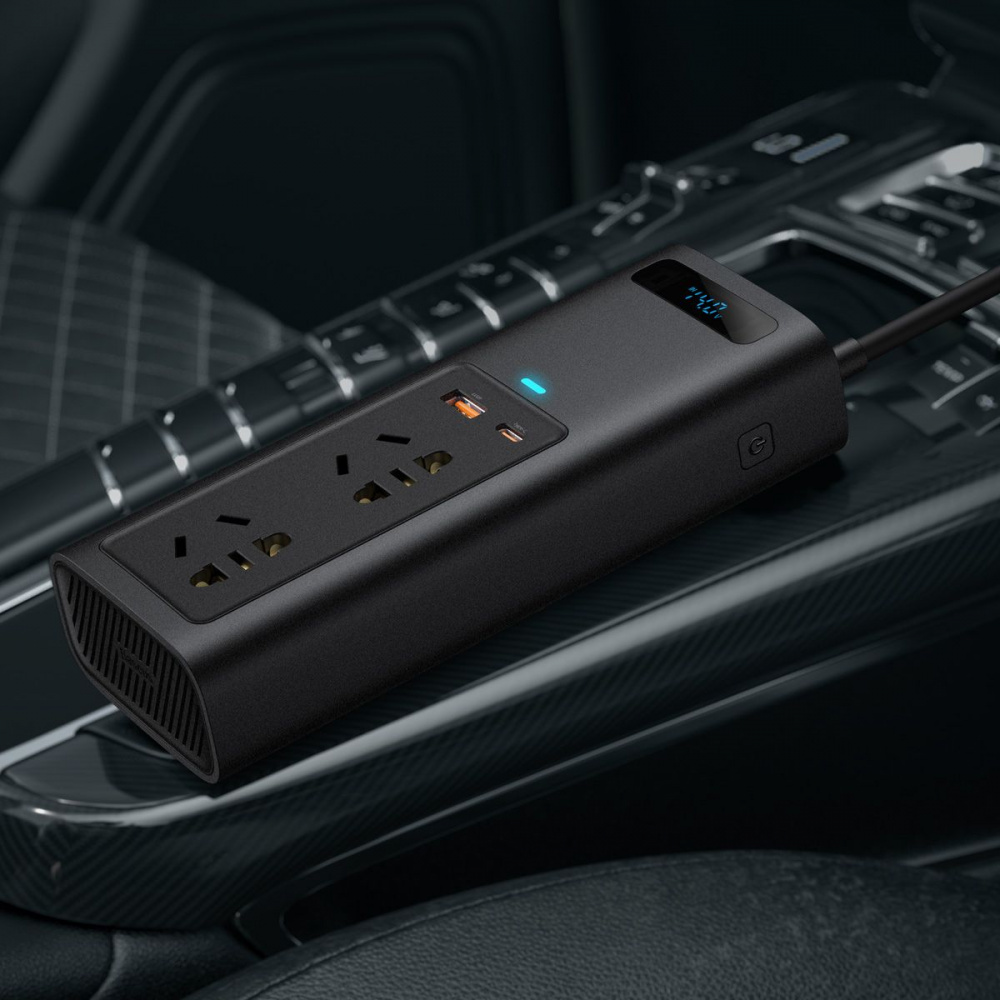 Автомобильний Інвертор Baseus In-car Inverter 150W (220V CN/EU) — Придбати в Україні - фото 4