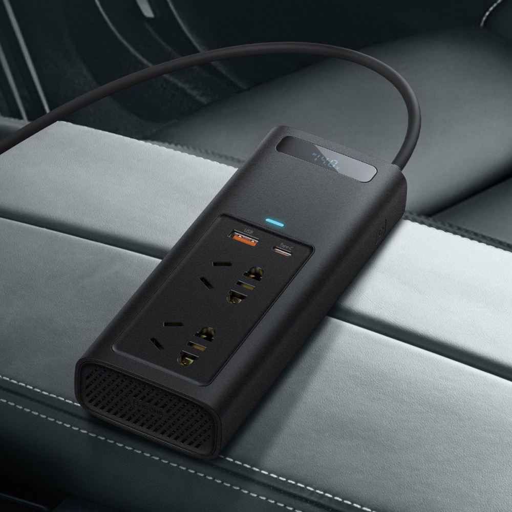 Автомобильний Інвертор Baseus In-car Inverter 150W (220V CN/EU) — Придбати в Україні - фото 2