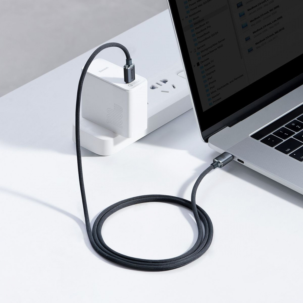 Кабель Baseus Crystal Shine Series Fast Charging Type-C to Type-C 100W (1.2m) - фото 3