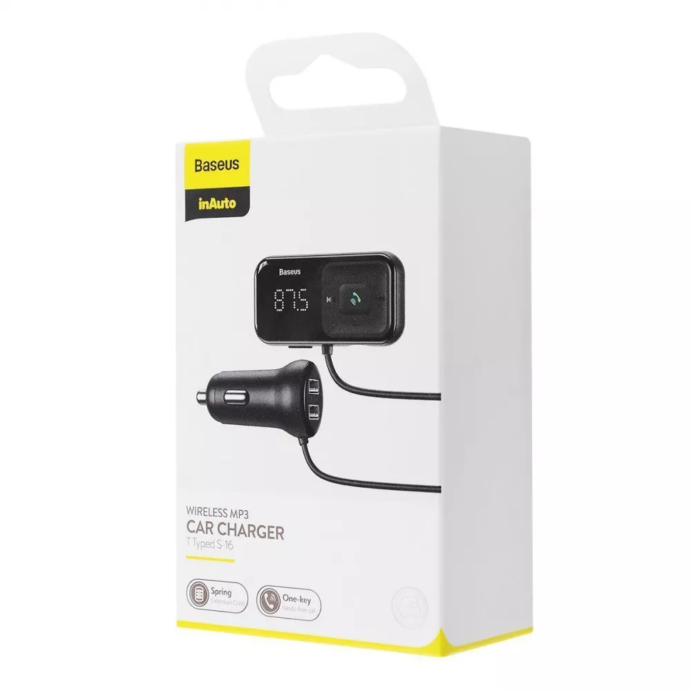 АЗП Baseus FM Launcher S-16 10W 2USB+AUX — Придбати в Україні - фото 1