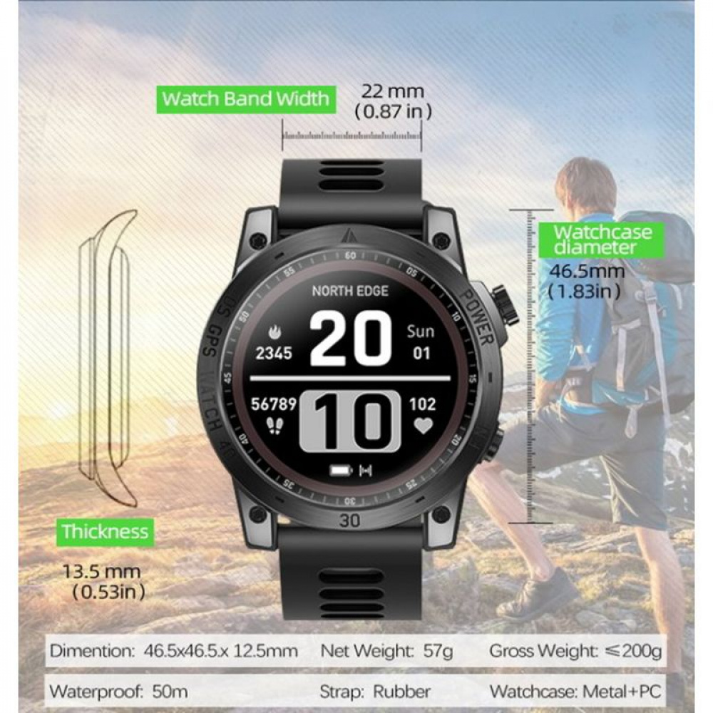 Смарт Годинник NORTH EDGE Cross Fit 3 — Придбати в Україні - фото 4