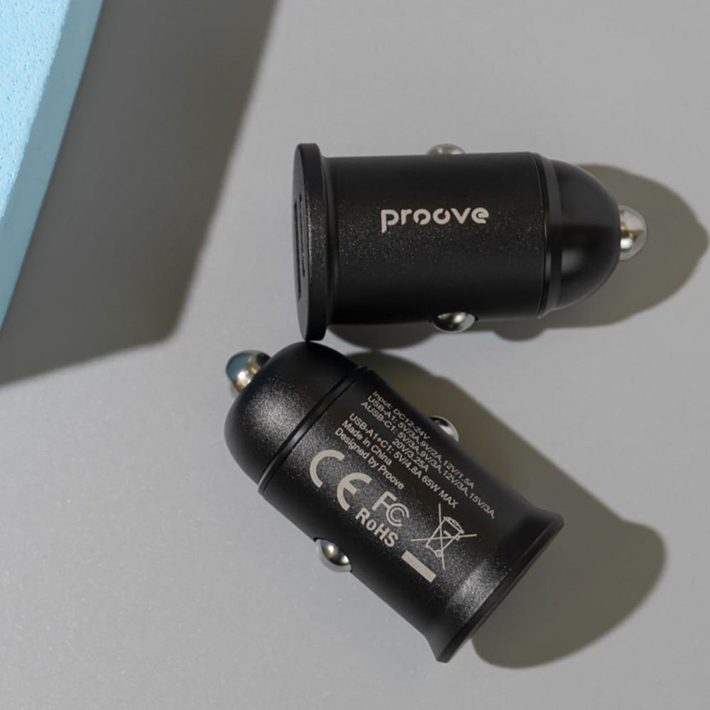 Автомобильное ЗУ Proove Tiny Power Pro 65W (USB + Type-C) - фото 7